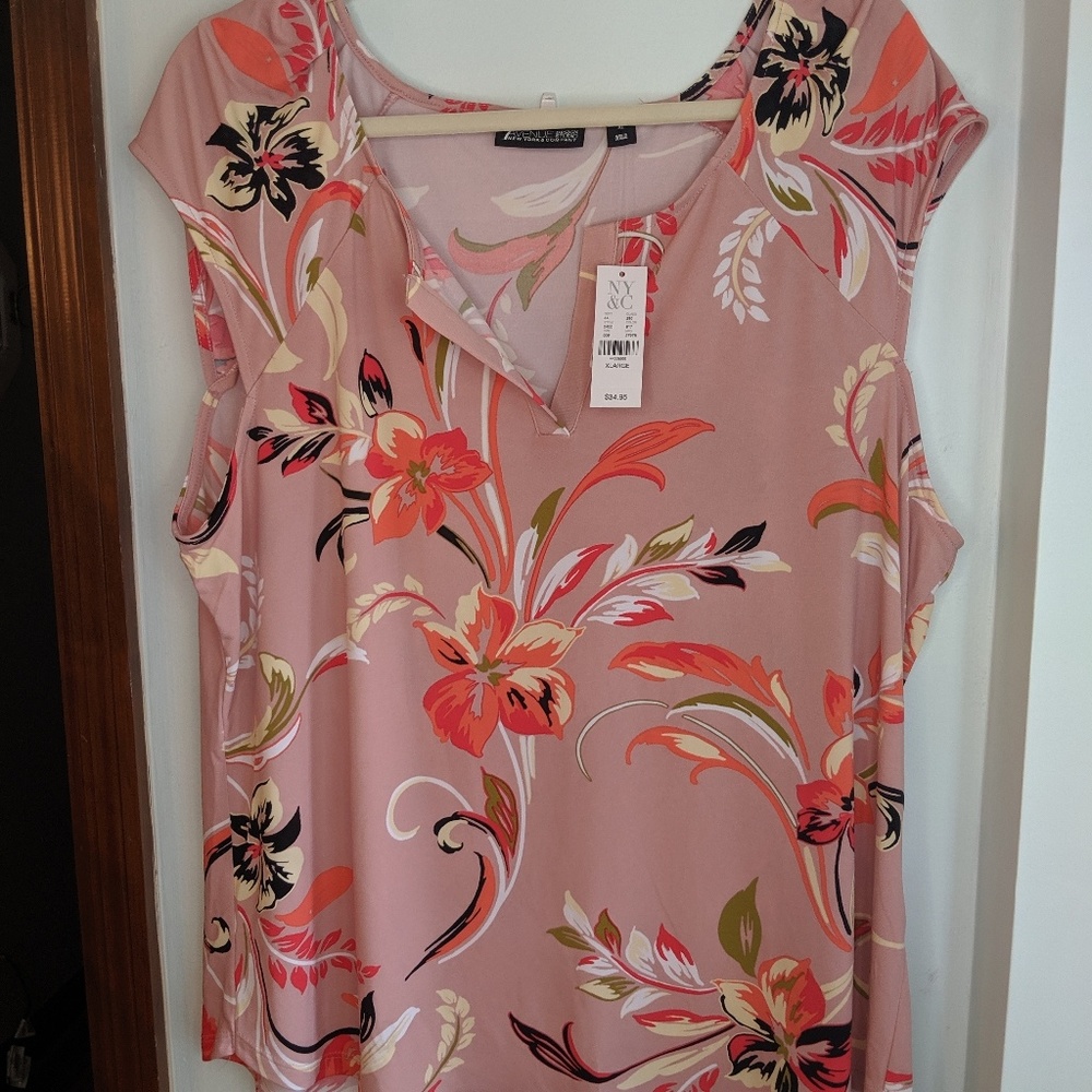 Floral Sleeveless Blouse NY&Co